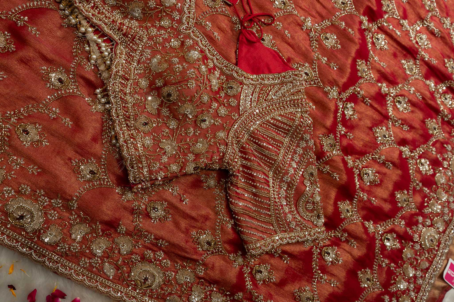 Tissue Silk Regal Floral Jaal Saree