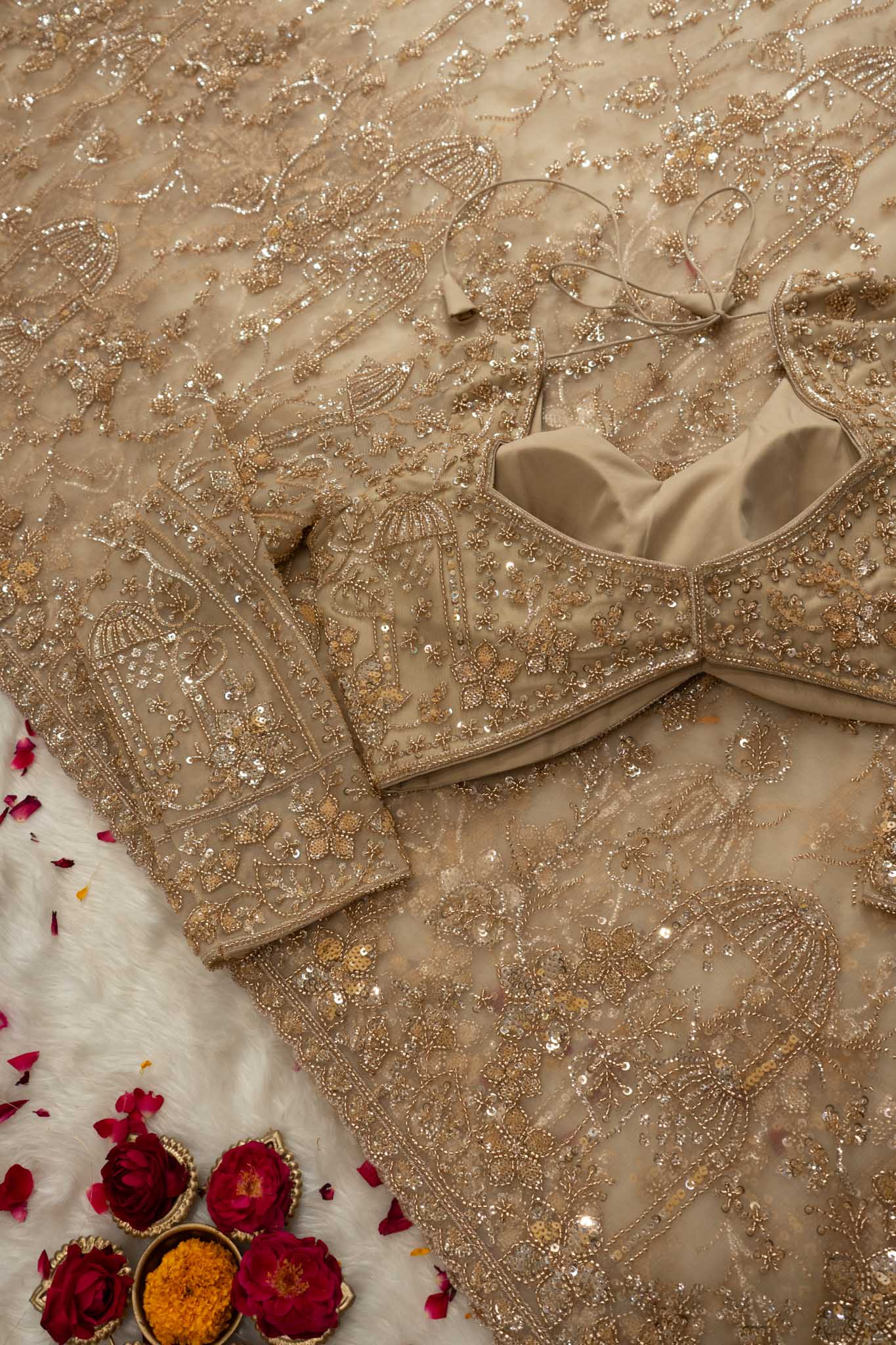 Premium Net Jhumka Floral Jaal Saree