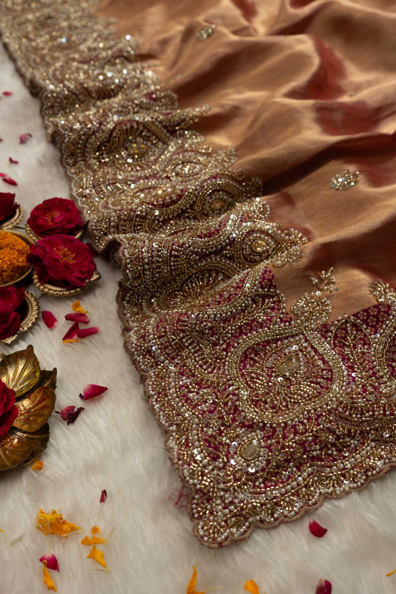 Tissue Silk Bandhej Border Saree