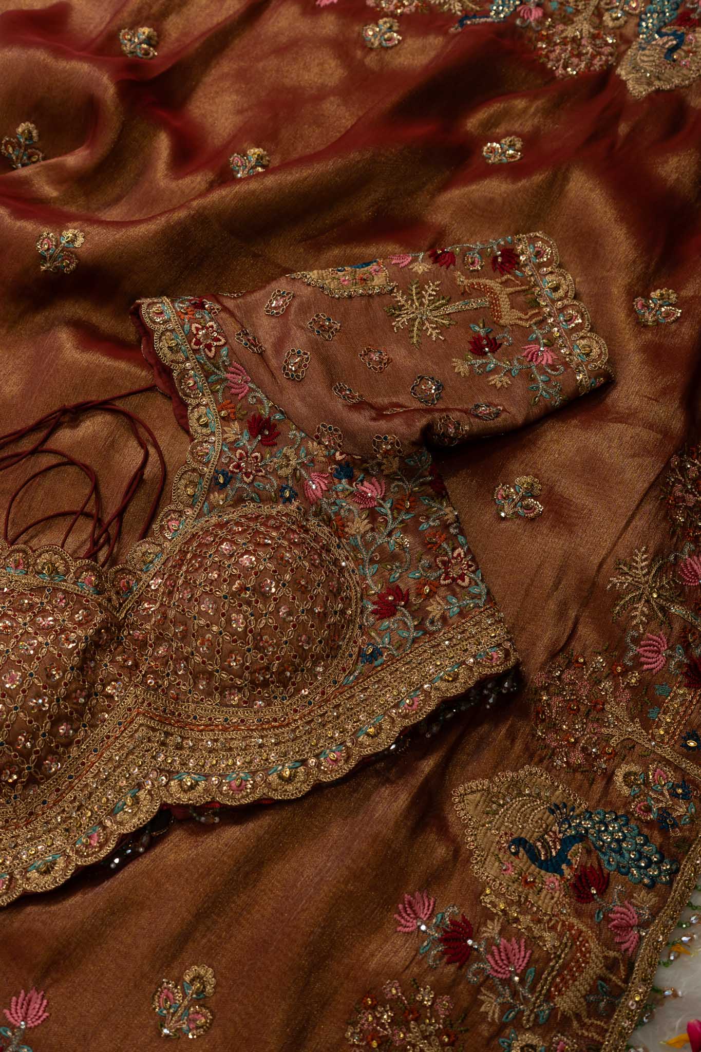 Tissue Silk Heritage Figurine Saree