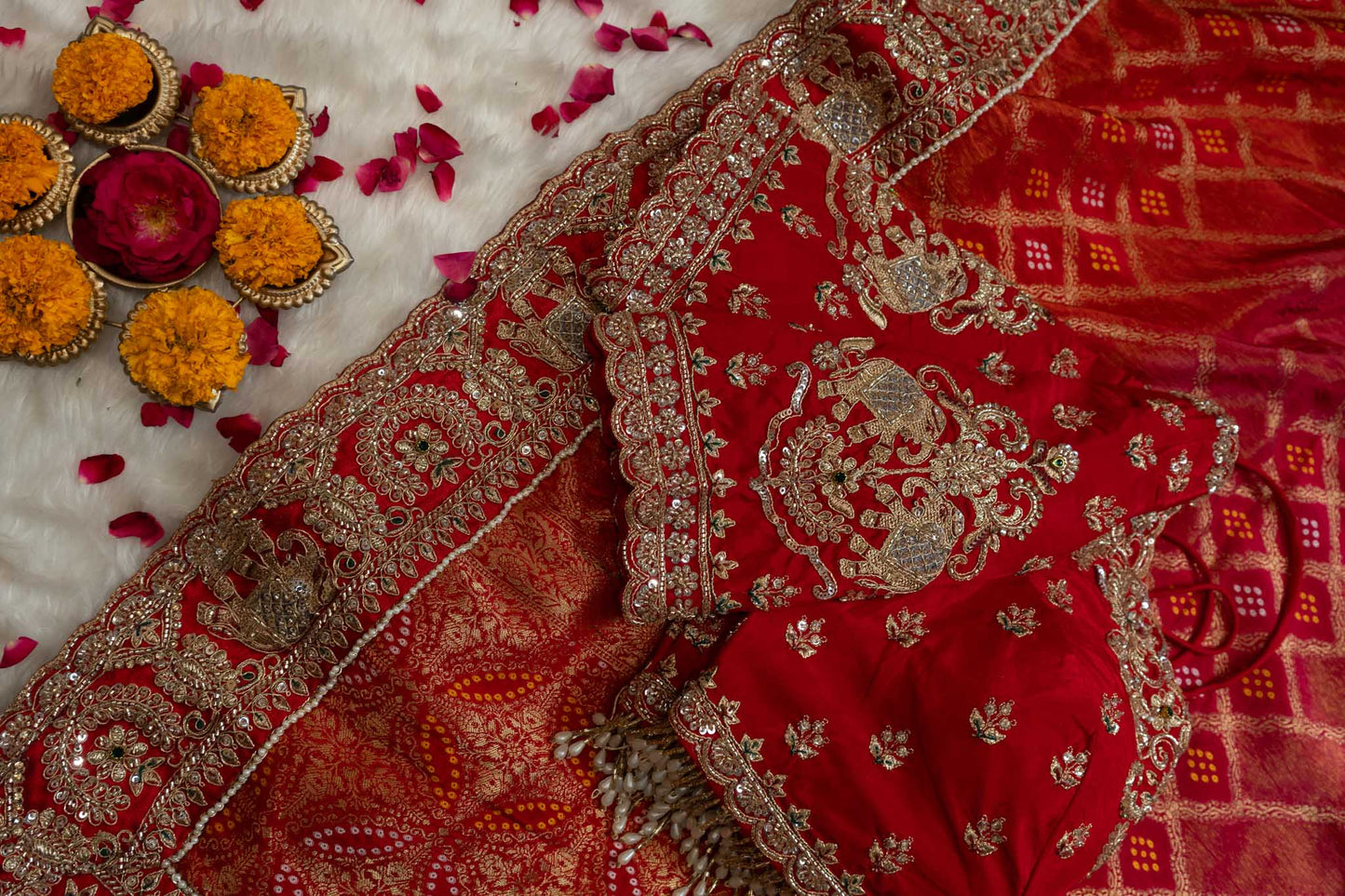 Silk Elephant Motif Heritage Saree