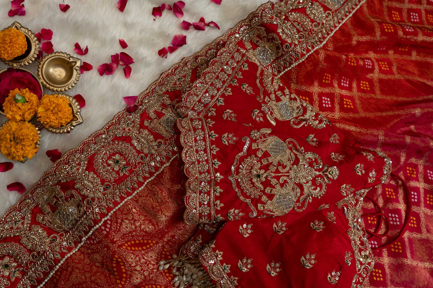 Silk Elephant Motif Heritage Saree