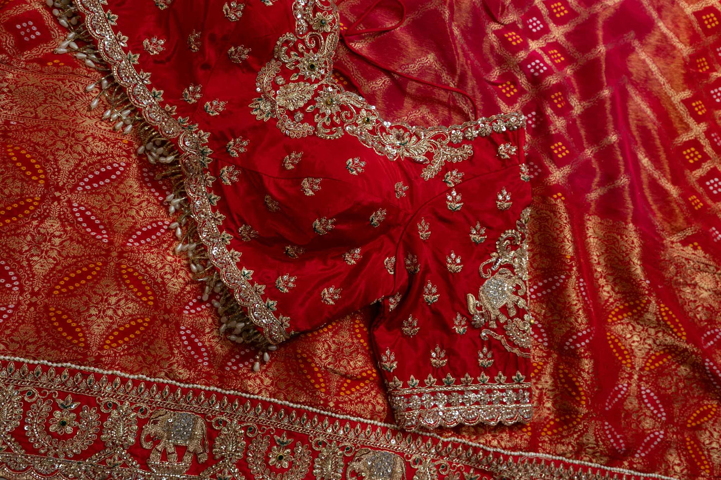 Silk Elephant Motif Heritage Saree
