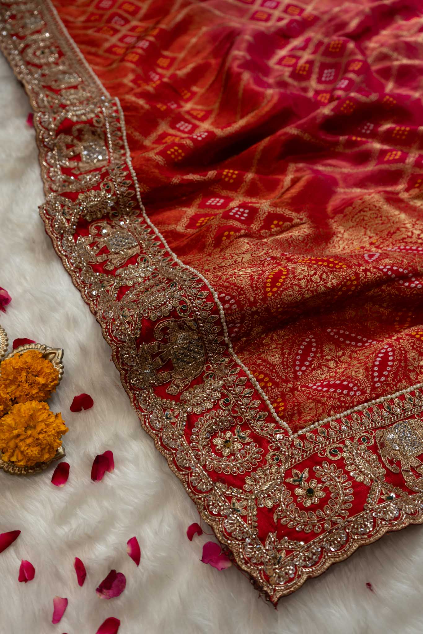 Silk Elephant Motif Heritage Saree