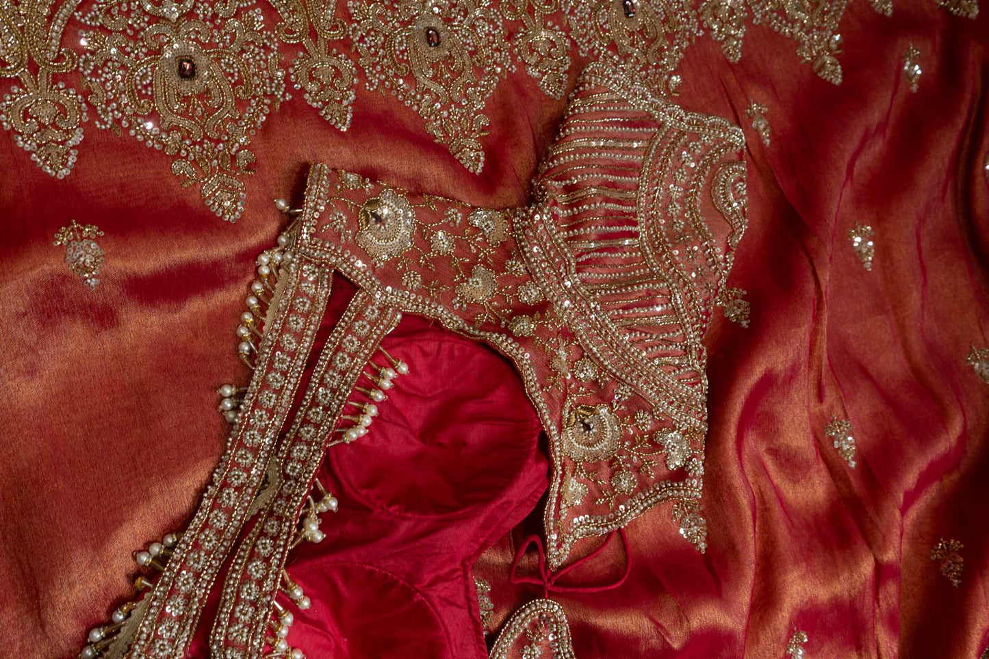 Soft Tissue Silk Scalloped Saree