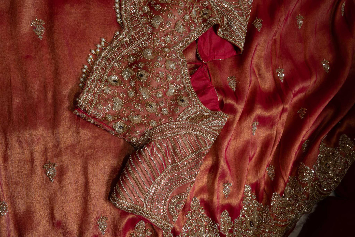 Soft Tissue Silk Scalloped Saree