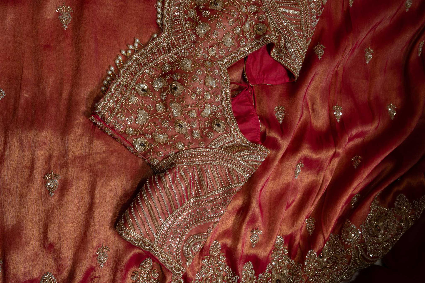 Soft Tissue Silk Scalloped Saree