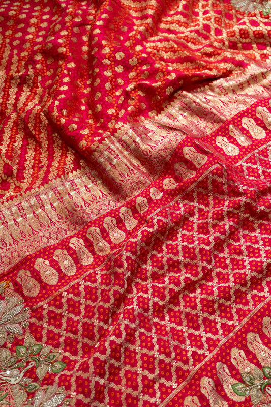 Khaddi Georgette Floral & Figurine Saree