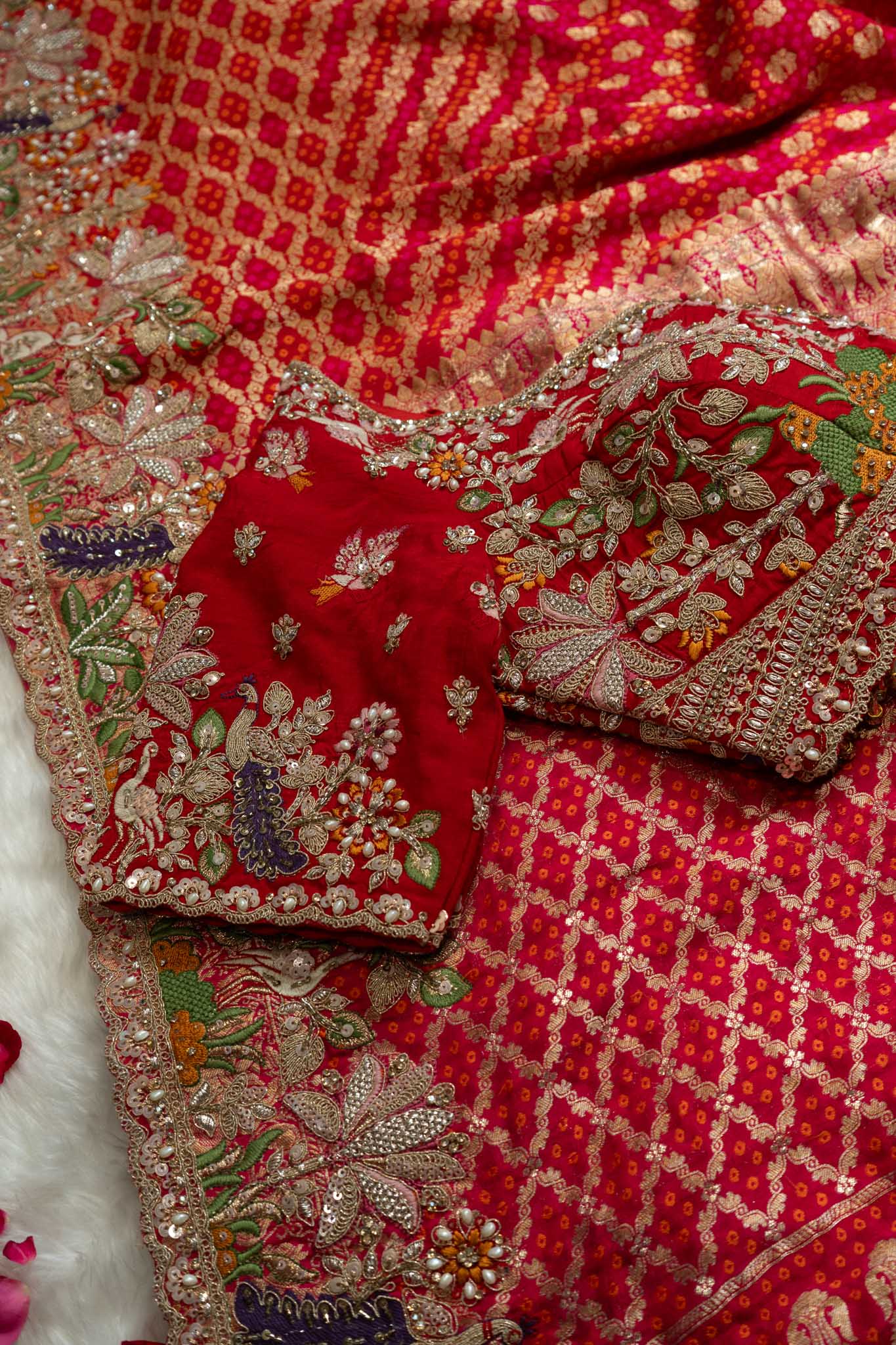Khaddi Georgette Floral & Figurine Saree