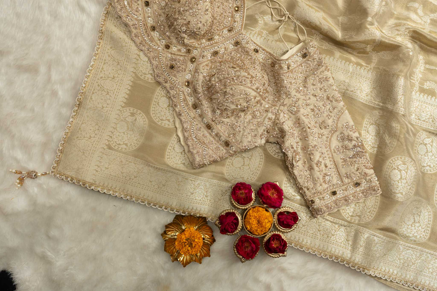 Tissue Silk Banarasi Paisley Saree