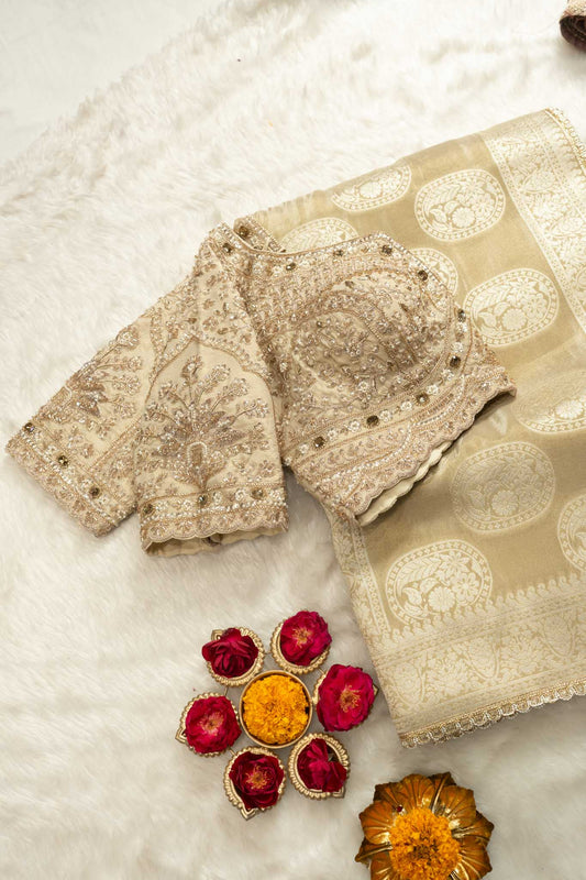 Tissue Silk Banarasi Paisley Saree